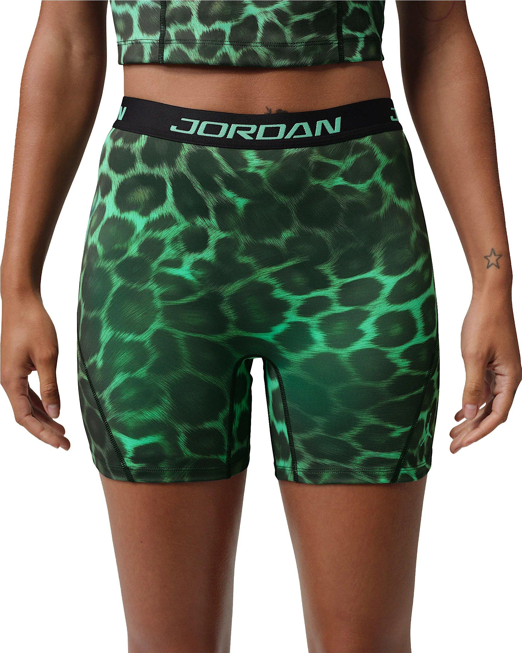 Jordan Women's Sports Dri-FIT High-Waisted 5" Printed Shorts - Green - GREEN